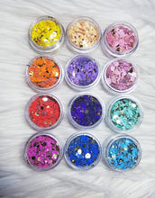 Cargar imagen en el visor de la galería, Colorful Hexagon Glitters