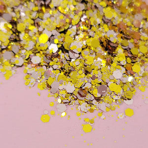 Yellow Gold & Rose Glitter
