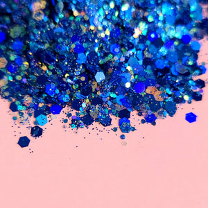 Blue Blush Glitter
