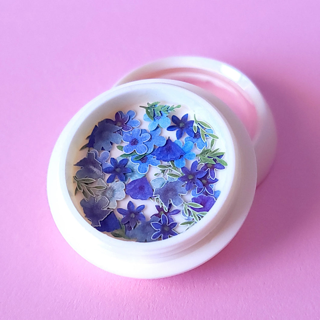 Floral Nails Sequins