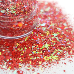 Red Blush Glitter